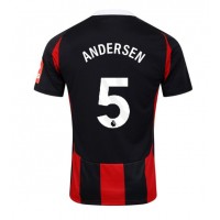 Camiseta Fulham Joachim Andersen #5 Visitante Equipación 2024-25 manga corta